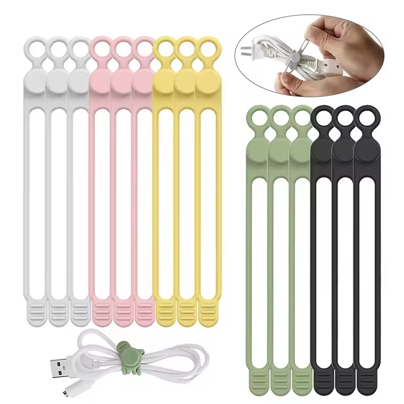 Cable Organizer - 10 attaches-câbles en silicone, organiseurs de