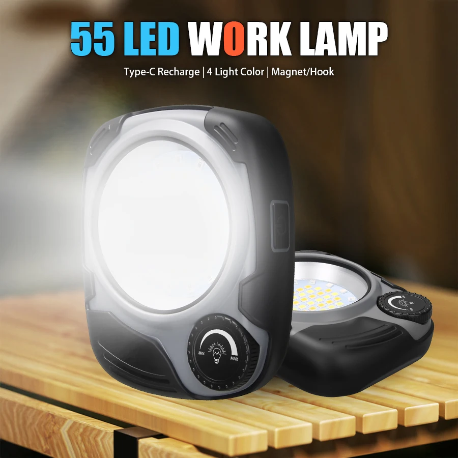 Power Bank - Lanterne de Camping LED/COB Rechargeable, gradation