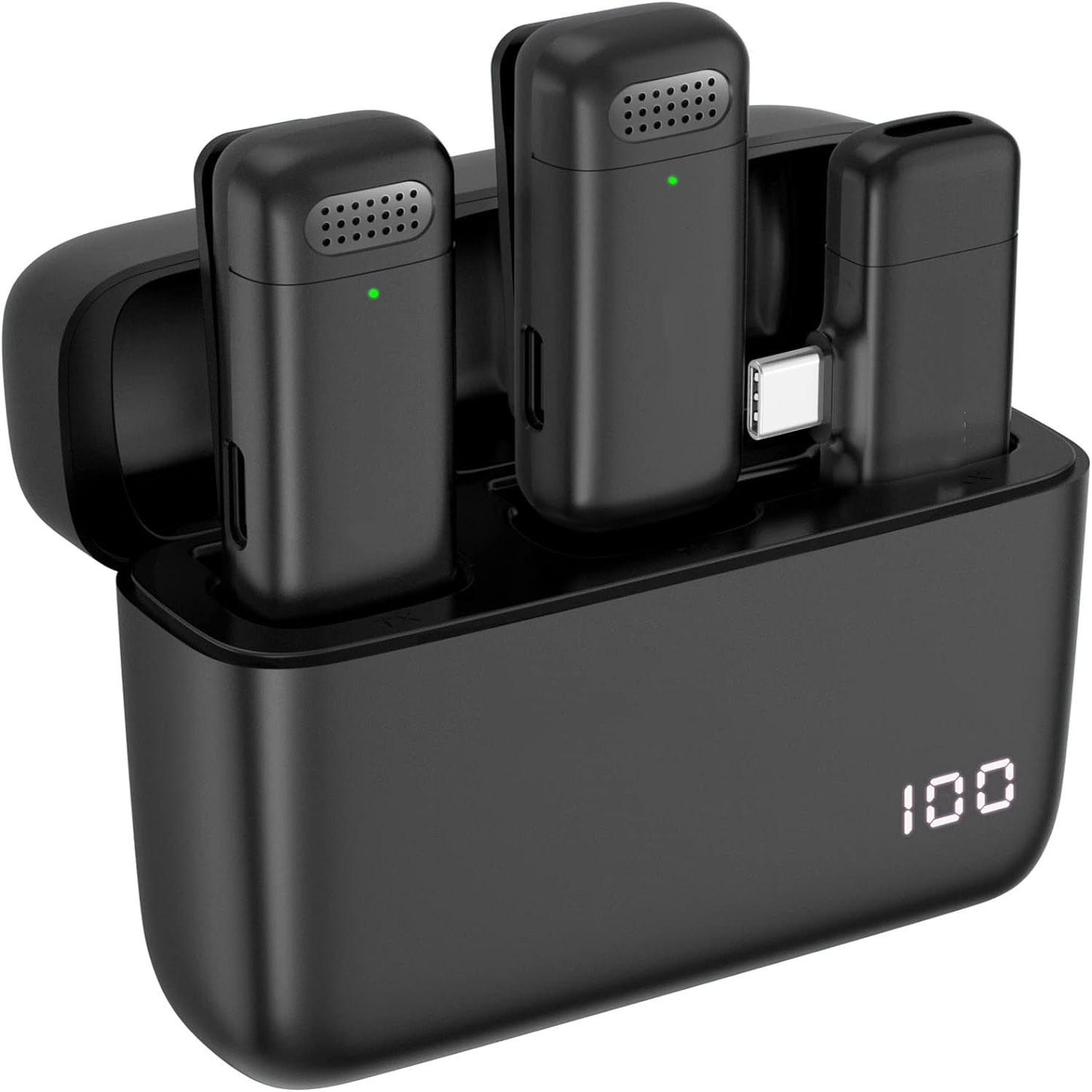 Wireless Charger - Lot de 2 microphones cravate sans