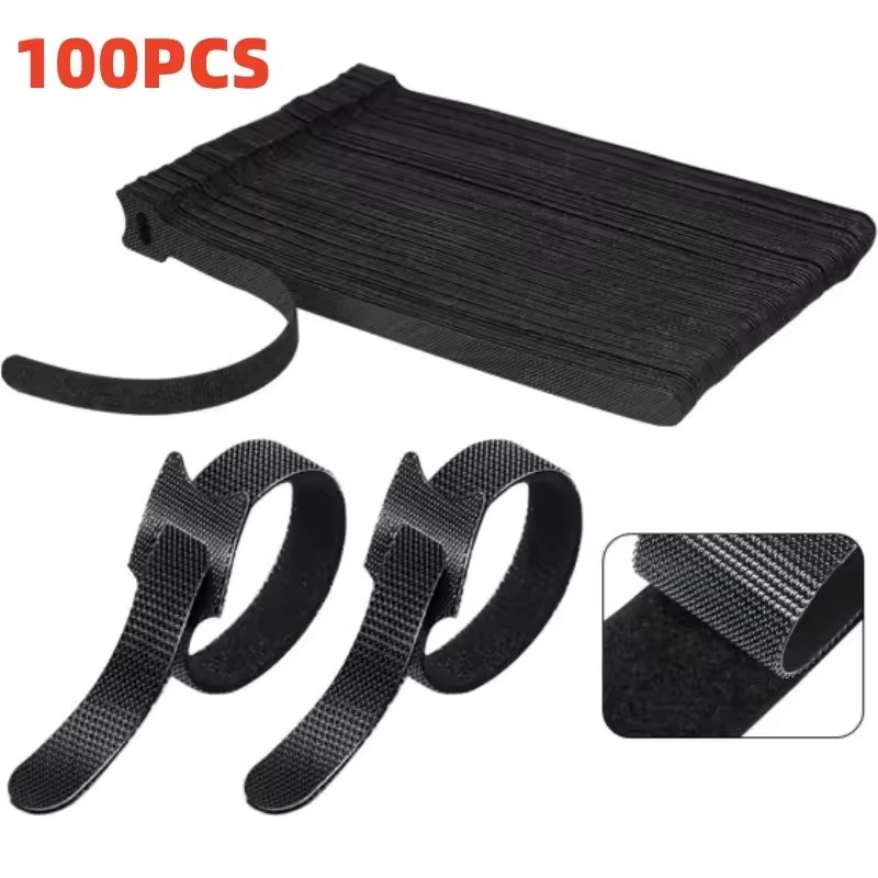 Cable Organizer - 100 pièces, attaches de câbles réutilisables,