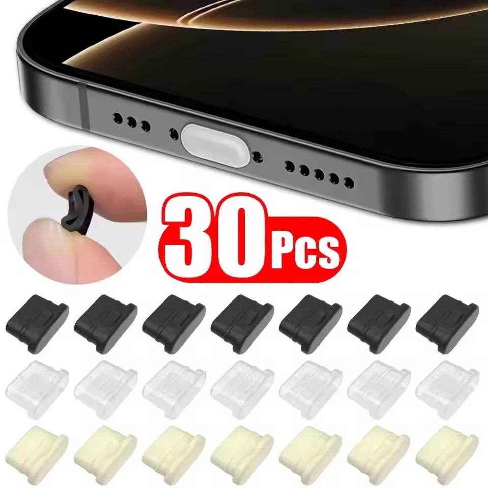 Usb Charger - Bouchons anti-poussière de type C, couvercle