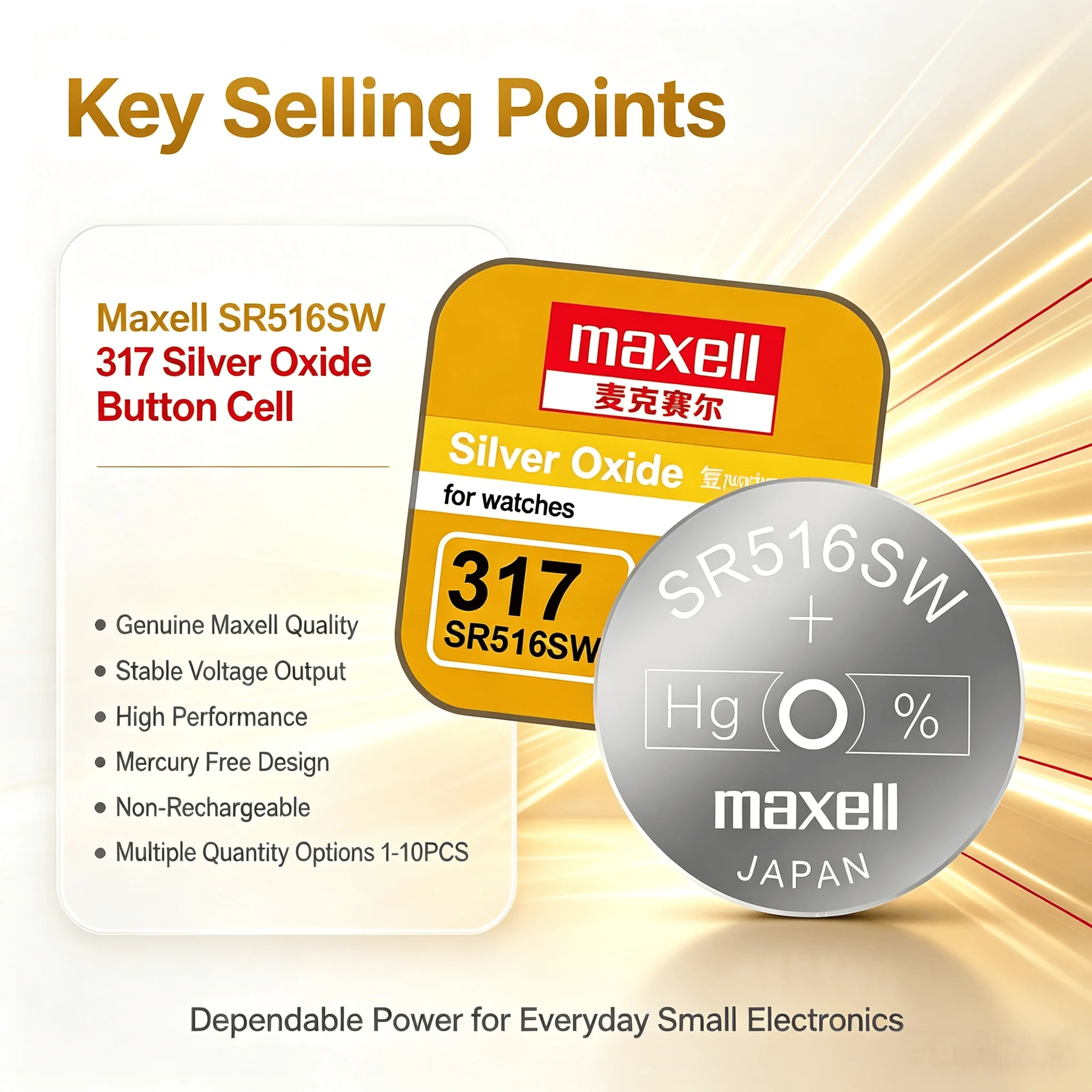 Maxell SR516SW 317 Pile bouton - Electronics And Gadgets Ce avis et prix