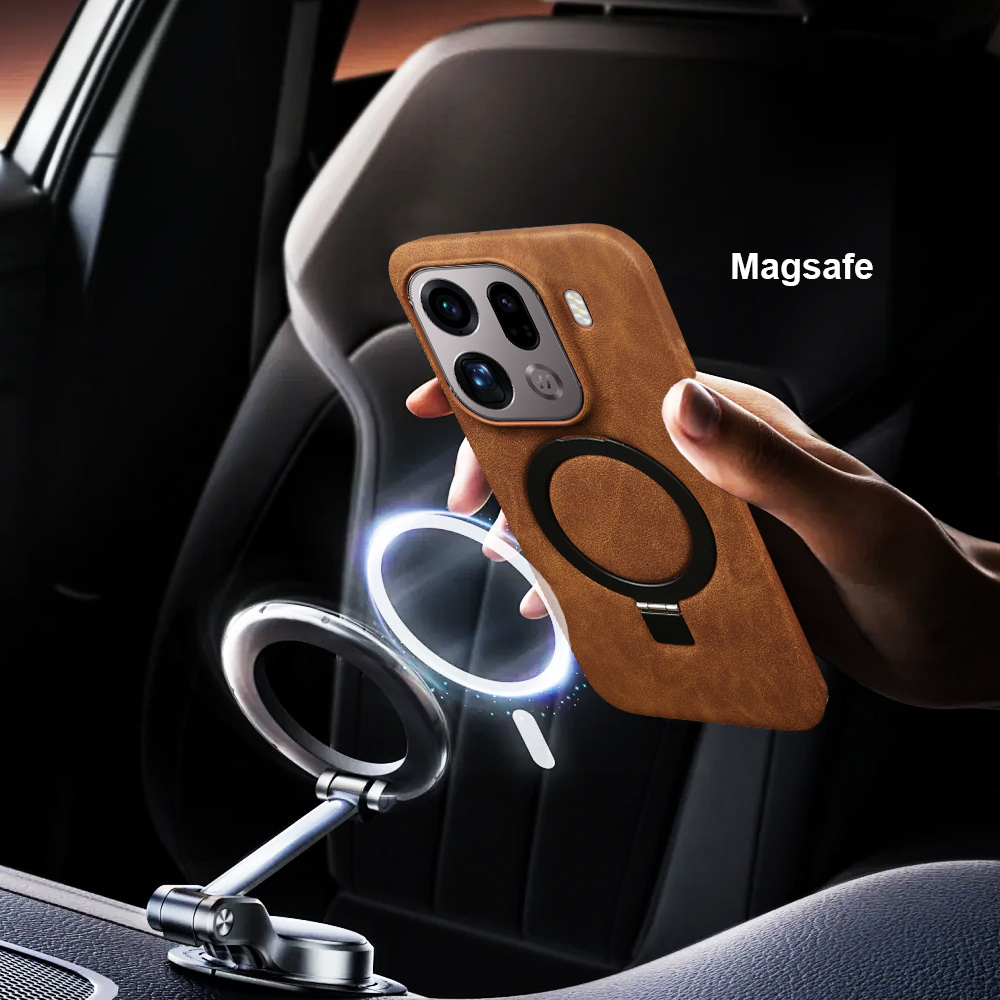 Coque en cuir avec anneau et s - Oppo Find X8 avis et prix