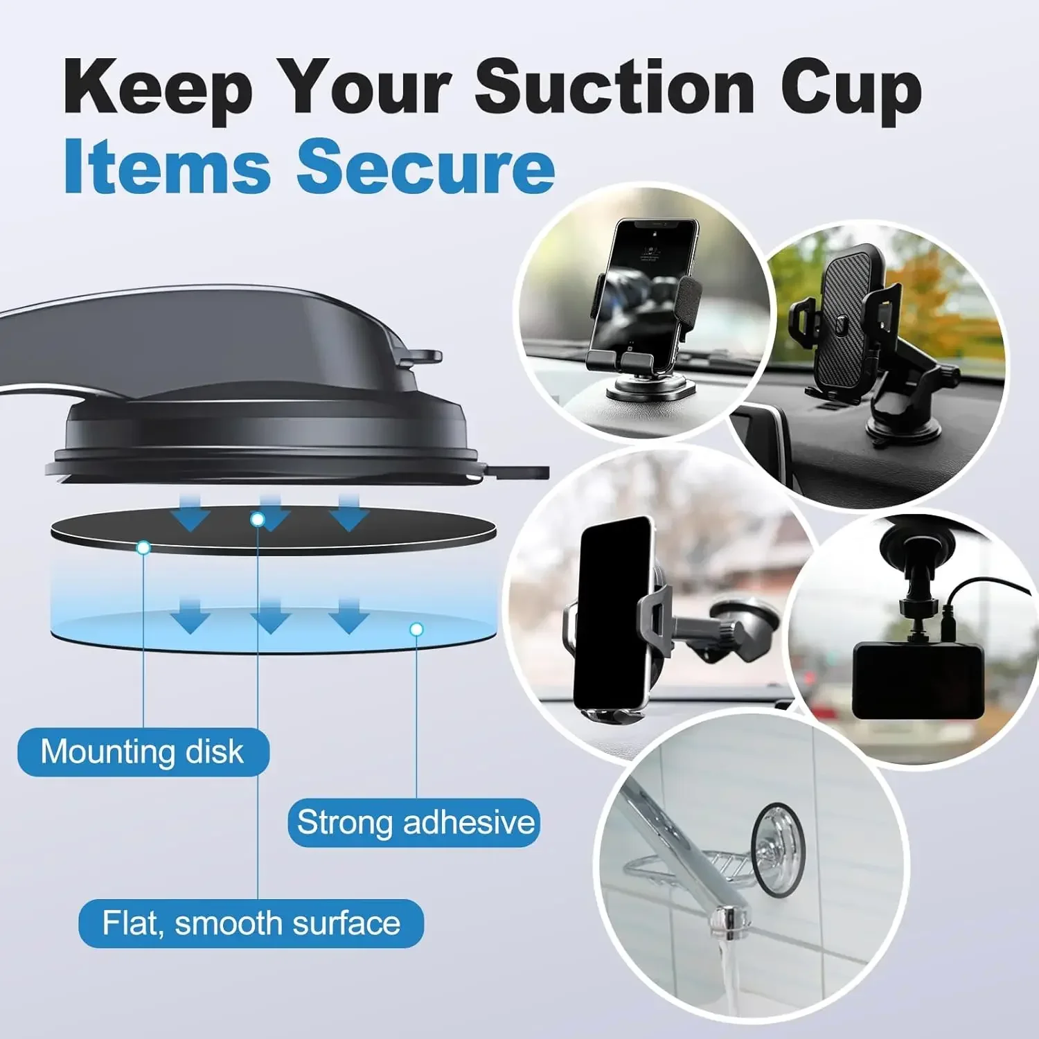 Kit universel de supports adhé - Phone Holder avis et prix